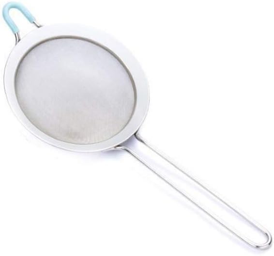 Flour Sieve, Fine Mesh Filter Screen Stainless Steel Kitchen Sifter For Milk Fruit Juice Water Oil Sugar Flour (Color : S)