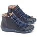 Botas Mujer 2019 Botines Cuero Zapatos de Cordones Vintage Otoño Botas Tacón...