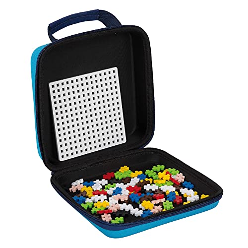 Plus Plus - Travel Case W/ 100 Pieces, 1 White Baseplate - Construction Building Stem/Steam Toy, Mini Puzzle Blocks For Kids #TOP1