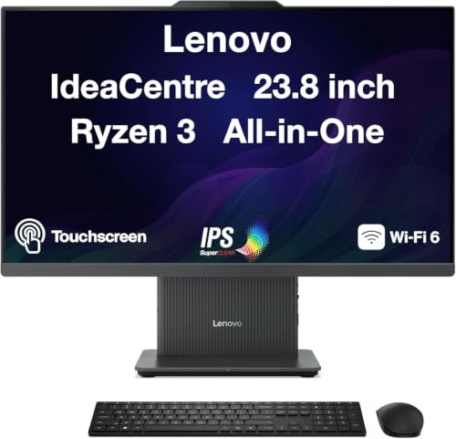 Image of Lenovo IdeaCentre 24 inch Touch FHD All-in-One Desktop 8GB DDR5, 256GB SSD