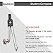 Liquidraw Metal Compass & Pencil Holder - 4 Inch (Pack of 2) | Ideal for Maths & Geometry | School Student Essential | Professional Quality, Great for Technical Drawing | Accurate Radius Adjustment