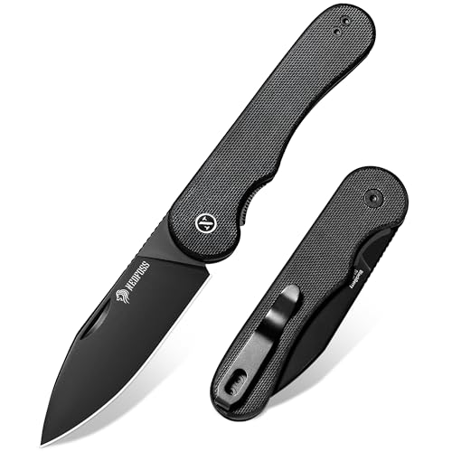 NedFoss BROMBEERE Zweihandmesser, D2 Stahl Klappmesser mit G10 Griff & Glip, Legales Klappmesser mit Liner Lock & Kugellager, EDC Messer für den Alltag, Sammlung & Geschenk