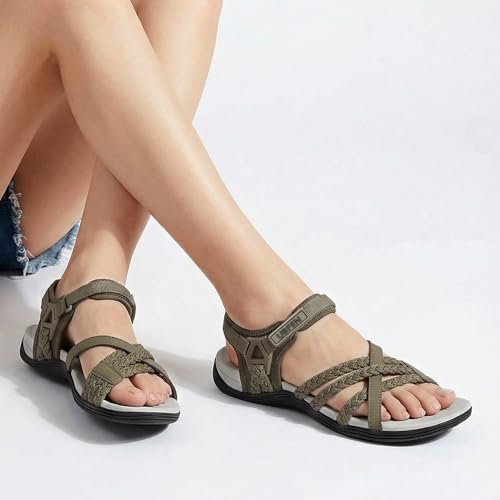 Image of UBFEN Womens Hiking Sandals Outdoors Water Sport Arch Support | Comfortable Adjustable Ankle Strap, Lightweight Suitable for Beach, Travel, Golf and Daily Wear