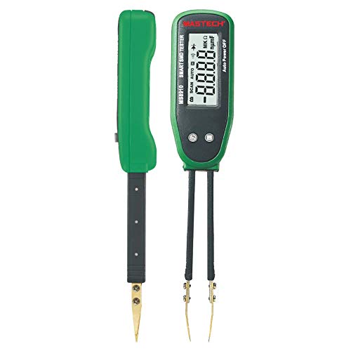 Mastech MS8910 Comprobador digital SMD función SMART Auto Medida de resistencia 30MΩ y capacidad 30mF, Negro/Verde Cover