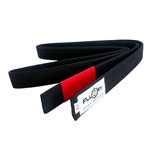 FLUORY Premium Cotton Brazilian Jiu Jitsu BJJ Belt for Adult, Made of 100% Cotton, IBJJF Competition Approved