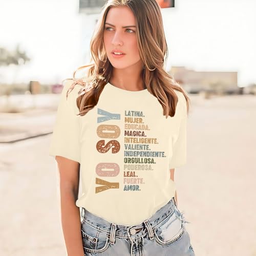 Hispanic Heritage Month Shirt Women: Yo Soy T Shirt Educated Latina Tshirts Mexican Gifts Tops2