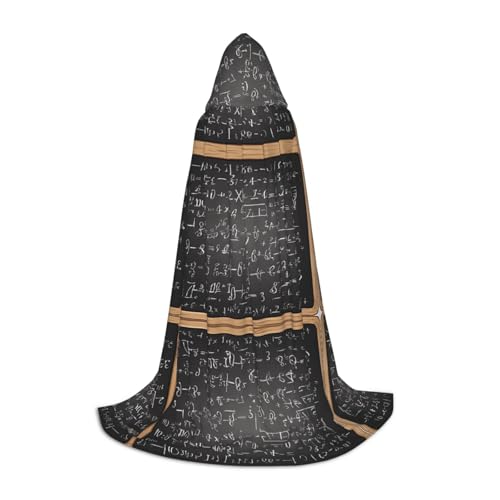 school math print Hooded Cape For Teenagers, Perfect cloak for Halloween and Theme Parties