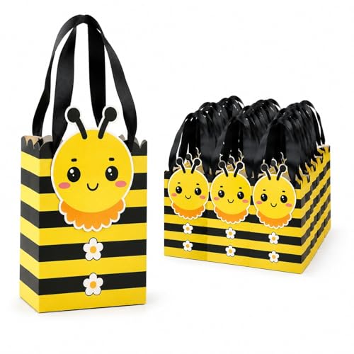 Sacs cadeaux abeilles LUOZZY anti-déchirure avec poignées pour friandises de mariage