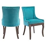 Aoowow Vintage Fabric Upholstered Side Chairs Set of 2 for Kitchen,Sillas De...