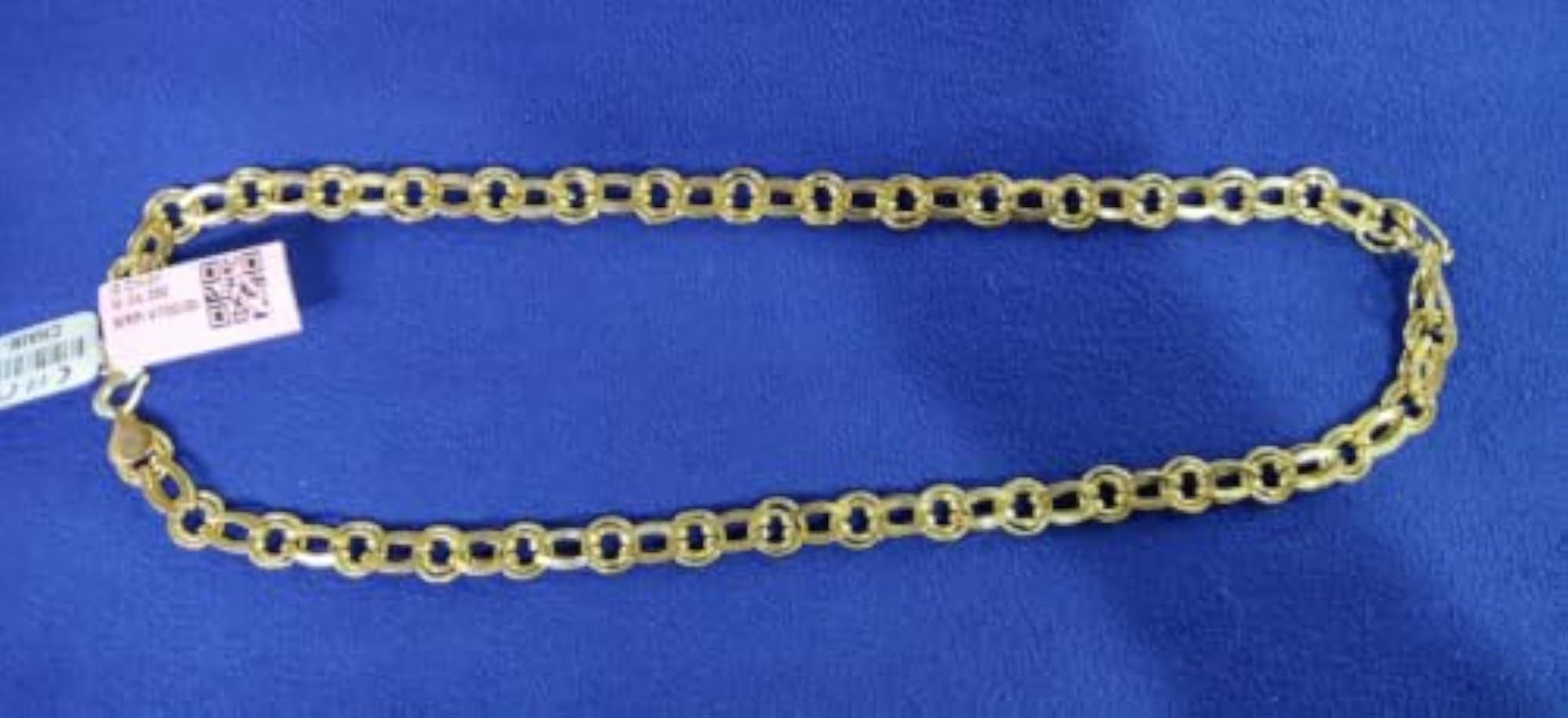 Men's Gold Plated Pleated Chain G CH 91
