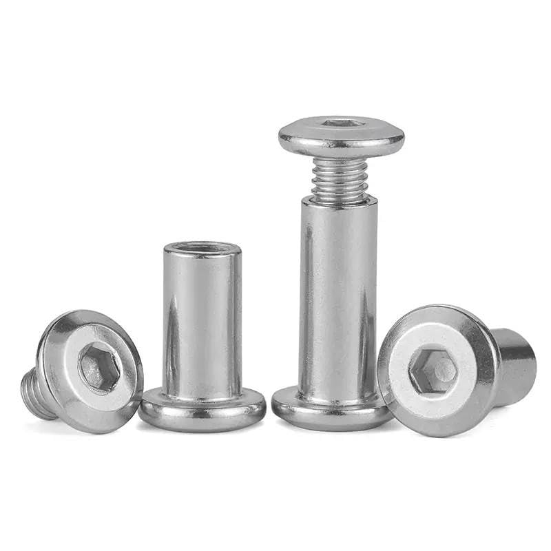 Image of Rely⇒VP INDUSTRIES (Combo Set -10 Pcs) M5x16 mm Full Sleeve JCB Nut with JCB Allen Head Screw + Allen Key 1 pc | Fastener for Joining Wood Boards, Kitchen Worktops, Cabinets, Beds
