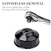 Oil Filter Wrench Fits for Polaris 65mm 14 Flute Socket, 3/8 Inch Drive Replace 2540086 2520799 2830550 5GH-13440-70 15400-RTA-003 16907-0008, Heavy-Duty Fuel Removal Tool for ATV UTV Motorcycles Cars