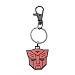 Hasbro Jewelry Unisex Adult Transformers Base Metal & Black IP Autobot Logo Key Chain, Black/Red, One Size