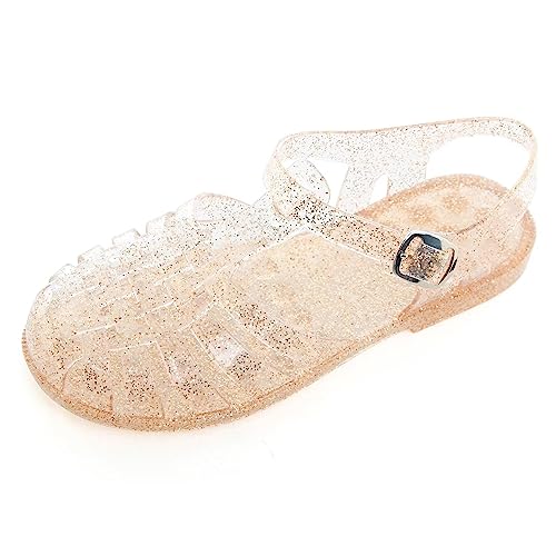 Image of Hee grand Crystal Jelly Heel Sandals for Women Summer Beach Jelly Shoes