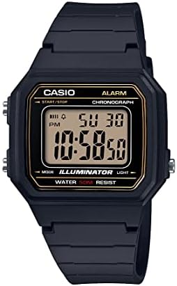 Casio W217H Series | Men’s Digital Watch | 50M WR | 1/100 Second Stopwatch | LED Backlight | Countdown Timer | 100 SEC Chronograph | Daily Alarm | Hourly Time Signal | 7 Year Battery