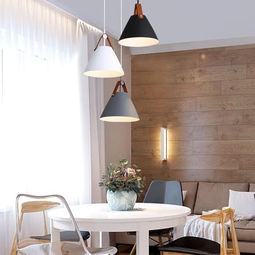 Lampe à suspension macaron jaune E27 pour îlot de cuisine - 5
