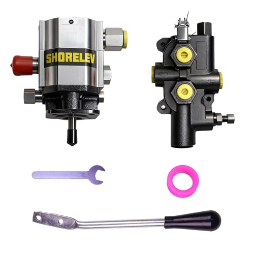 SHORELEV 16GPM Log Splitter Pump Kit, HI/LO Gear Pump, 2 Stage Hydraulic Pump, 12V DC 3000 PSI Hydraulic Power Unit with Valve & Mount Bracket, for Wood Splitter Machinery & Hydraulic Systems