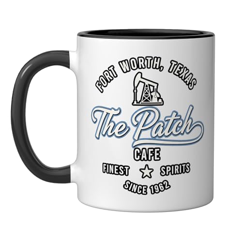 Patch Cafe Fort Worth Vintage Logo Mug Black/White