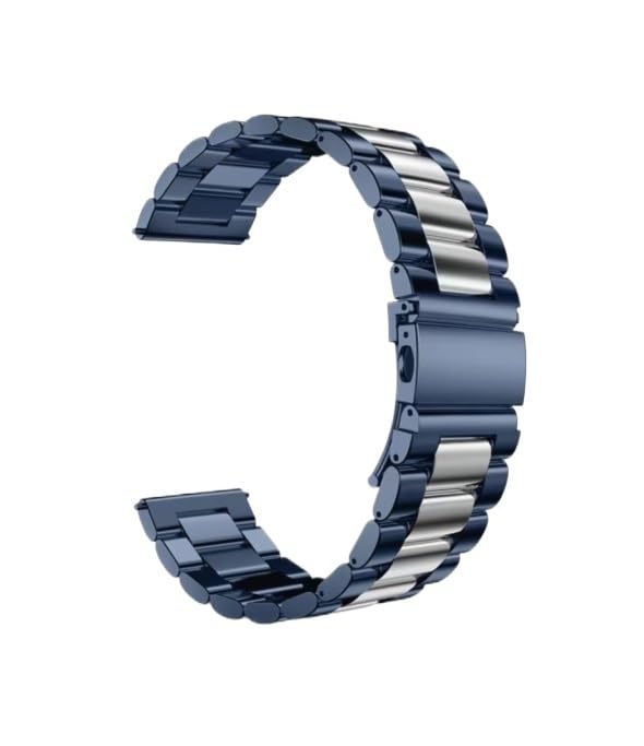 Remplacement de sangle en acier inoxydable massif noir 22mm finition premium pour montre