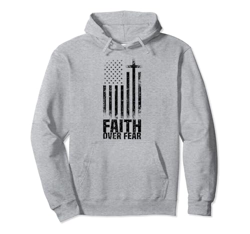 USA Flag Faith Over Fear Sudadera con Capucha