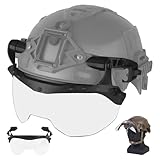DYCZMALQ Casque tactique avec lunettes extérieures pliables pour rail 3.0 - Visière pliabl...