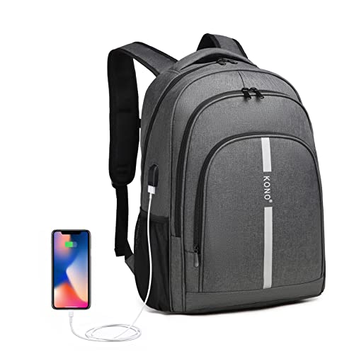 Kono Mochila para laptop de negocios, viajes, trabajo, computadora, grande, para hombres, mujeres, niños y niñas, se adapta a cuadernos de 15.6 pulgadas