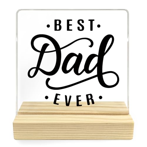 Mancheng-zi Best Dad Ever Acrylic Desk Plaque