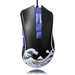 XVX Wired Gaming Mouse, 12000 DPI RGB Mouse with 12 Backlit Modes & 7 Macro Buttons, PC Gaming Mice Support DIY Keybinding, Gamer Computer Mice for Laptop PC Mac Windows, Kanagawa