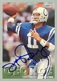 Sports Memorabilia Jeff George Autographed Football Card (Indianapolis Colts) 1993 Fleer No.478