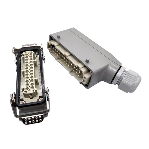 Conector industrial rectangular HDC-HE-024-4 24 pin 16A 500V miniatura 6
