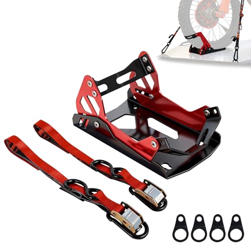 Motorcycle Trailer Kit -Heavy-Duty Steel Motorcycle Wheel Chock (5.3" H