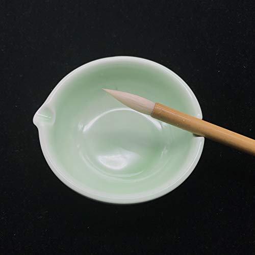 DY029 Hmayart Multi-function Ink Dish for Chinese Calligraphy and Sumi-e Painting (green) - Thumbnail 2