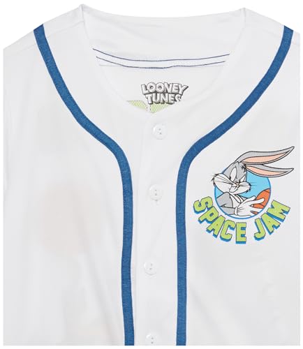 Maillot de baseball Space Jam Tune Squad blanc, le cadeau parfait pour garçon de 6-7 ans