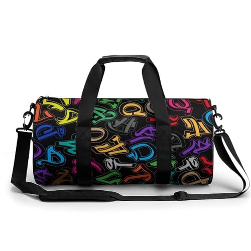 Sac de sport gym multicolore, sac week-end et duffel bag randonnée 45cm