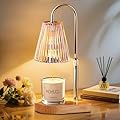 MOMIUCO Candle Warmer Lamp with Timer Dimmer, Electric Candle Warmer, Bedroom Home Decor, Adjustable Height, Wax Melt Warmer with 2 Bulbs for Jar Candles