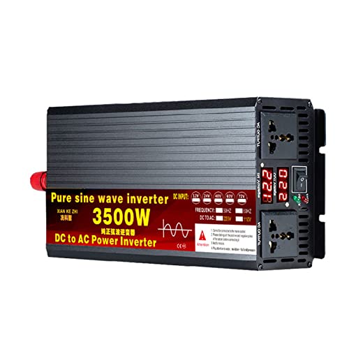 Convertisseur 12V 110V à double affichage numérique avec onduleur pure sinus 3500W