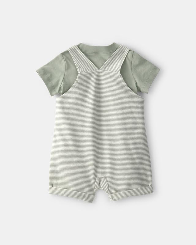 Image of Carter's Baby Boy 2-Piece Easter Bunny Shortall Set | Cotton Shortalls & Top Outfit 1U606410