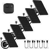 Rhorawill 5 Pack Solar Panel for Blink Outdoor 2K+/4(4th Gen)/Outdoor(3rd Gen) XT3 and XT2/XT Camera(Not Included)/Blink Outdoor Camera,Solar Panel with Mount 13.1ft Cable Rubber Plug