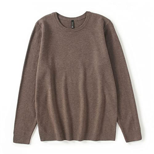 HNFYSMQL Suéter de malha masculino outono inverno suéter masculino de cor sólida pulôver simples sué