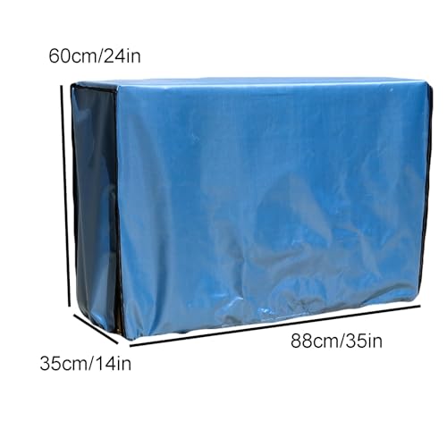 Outdoor Condenser Cover Thick Ox Fabric Waterproof & UV Protection Silver 88x60x35cm/35x24x14in Durable Weatherproof Shelter Ideal for Air Conditioners & Heat Pumps