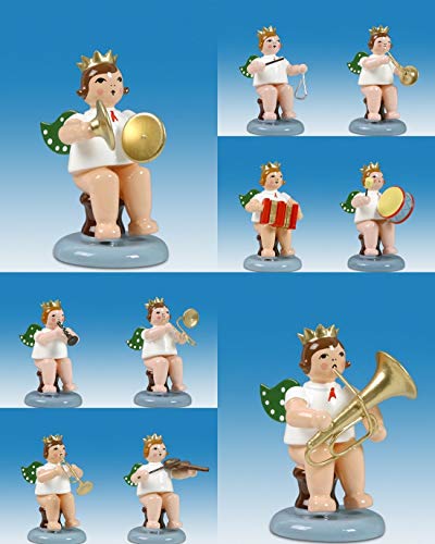 La figura conduttore di angelo di angelo con altezza della corona di approssimativamente 6 alberi dell'abbattimento di cm gelifica le montagne del minerale metallifero di angelo di Natale di legno