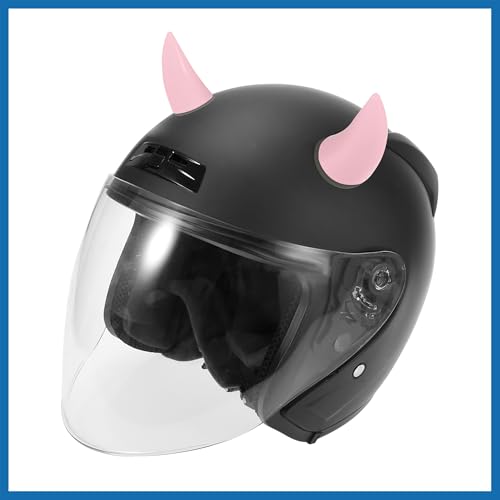 Pegatinas de techo estilo cuerno de toro para personalizar el casco de moto en tus rutas 3