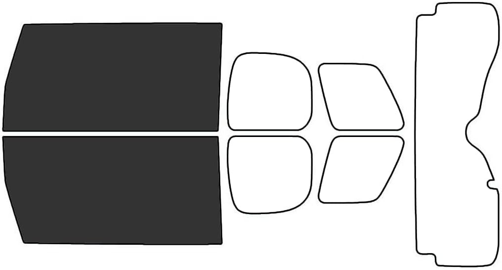 Rvinyl Window Tint Kit Compatible with Toyota Fj Cruiser 2007-2014 - Black 20% - Single Ply No Bubble Film - Do it Yourself Vehicle Front Precut Kit