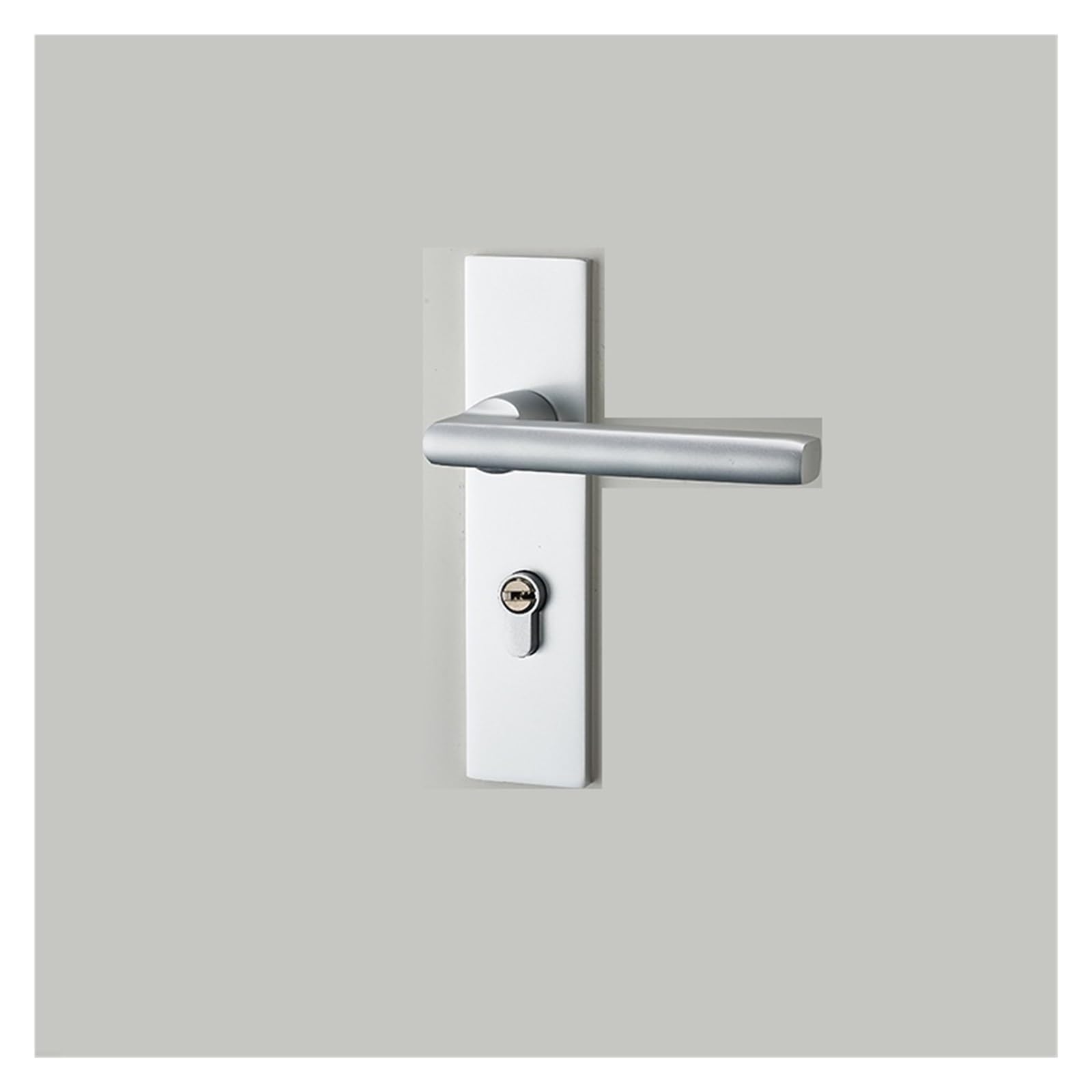 NYRXRYTCA Door Lock Indoor Bedroom Silent Room Door Lock Bathroom Solid Wood Door Handle Magnetic Suction Household Room Lock(E Yabai silent 35-50mm without key)
