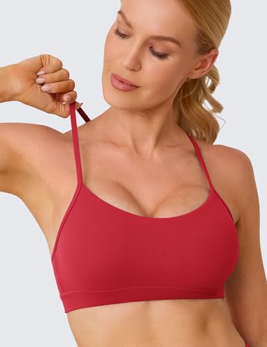 Image of BAYDI Clouduxi Y Back Sports Bra for Women - Padded Racerback Spaghetti Strap Low Impact Workout Yoga Bra, A-C Cups
