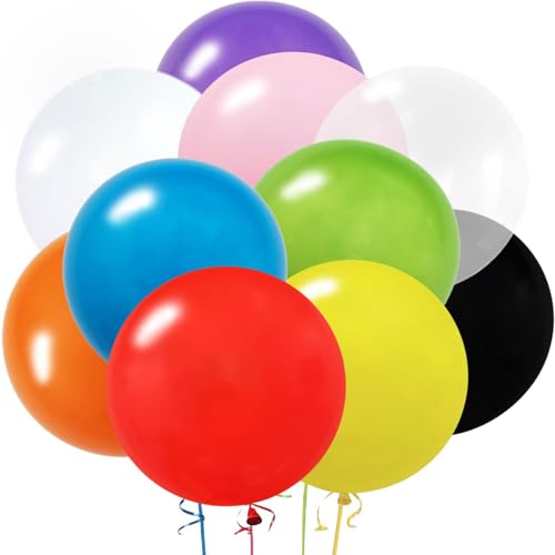 15pcs Latex Big Balloons 24 Inch Assorted Large Balloon Giant Balloon for Wedding Baby Shower Valentines Day Birthday Party Decorations
