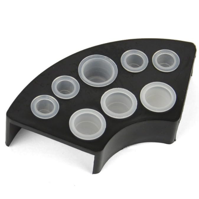 300 Piezas Pigmento Tapas, Cups Tattoo con 2 Soportes de Tazas, Diferentes Tamaños Tazas de Tinta de Tatuaje, Premium Tattooing Container, Copas Tattoo Ink Cups Kit para Tatuar, Dibujar y Maquillajes