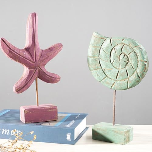 Figurines en bois étoile de mer pour votre déco de table maison de plage - 6