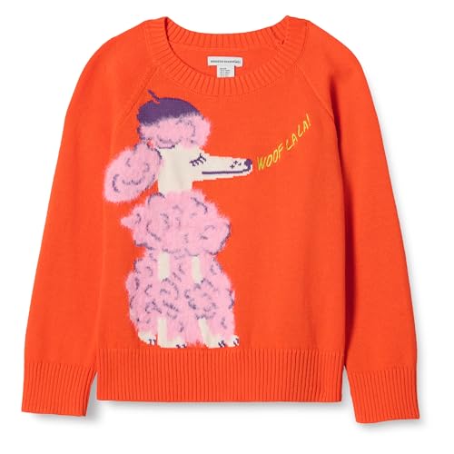 Image of Amazon Essentials Girls and Toddlers' Knitted Pullover Crewneck Sweater