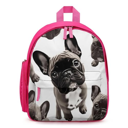 LFDSYEOQ Zaino casual, con bulldog francese, leggero, per escursioni, viaggi, sport, picnic, Bulldog rosa-francese, Taglia unica
